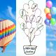 Egyedi hőlégballon formájú búcsúajándék távozó vagy nyugdíjba vonuló kollégának, nevekkel személyre szabva