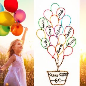 Közös ajándék a csoporttól, osztálytól ballagásra a gyerekek neveivel