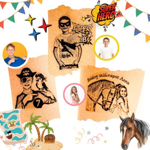 Vicces lemosható tetkók gyermeknek szülinapi buliba / Vízálló ideiglenes tetoválás matrica