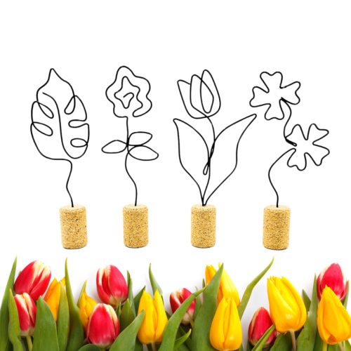 Kis drótvirágok parafadugóban