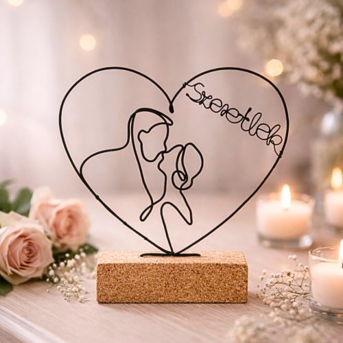 Romantikus, szerelmes ajándék férfiaknak, nőknek - évfordulóra, Valentin napra. Szerelem szobor