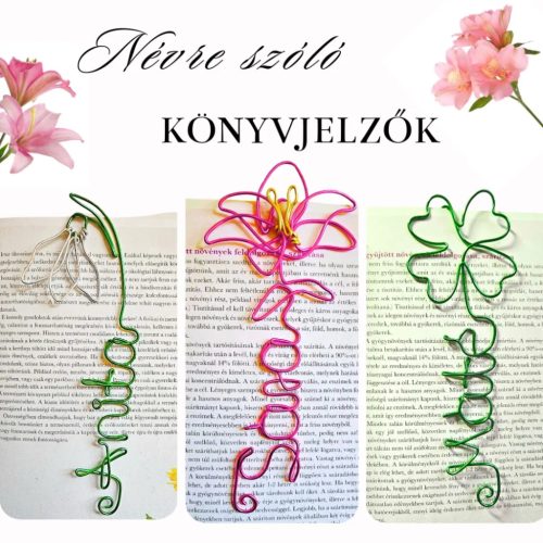 Névre szóló virágos könyvjelzők ballagásra