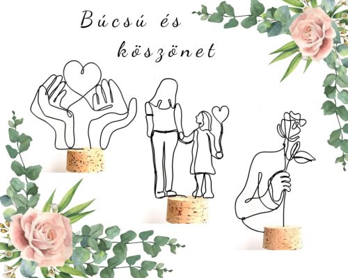 Kézműves ajándék ballagásra drótból